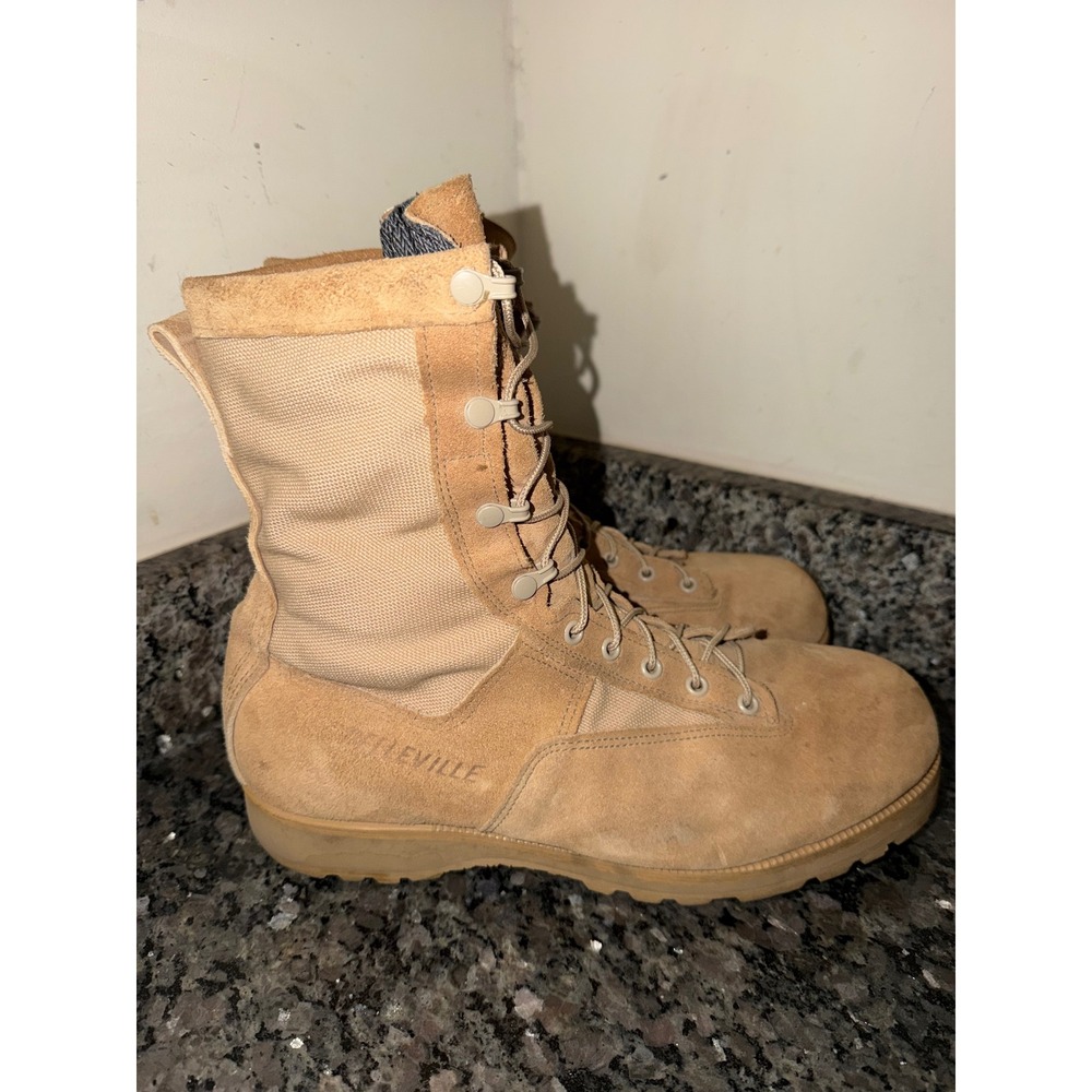 Belleville Tan Suede Nylon Tactical Combat Boot Vibram Size 12 W